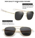 Gleyemor Polarized Square Aviator Sunglasses for Men