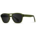 WearMe Pro Polarized Rectangular Sunglasses - Frosted Frame