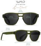 WearMe Pro Polarized Rectangular Sunglasses - Frosted Frame