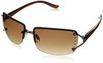 Vera Oval Gold/Brown Designer Sunglasses for Women