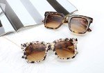 FEISEDY Vintage Oversized Square Designer Sunglasses
