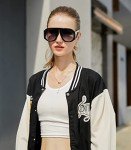 FEISEDY Retro Oversized Aviator Sunglasses Unisex 70s/80s