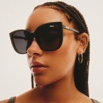 Quay Women's Oversized Square Sunglasses - Matte Black