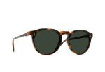 RAEN Remmy Retro Round Sunglasses with Green Lenses