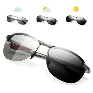 Men's Photochromic Polarized Aviator Sunglasses