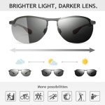 Men's Photochromic Polarized Aviator Sunglasses