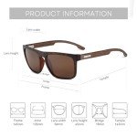 ZENOTTIC Polarized Square Sunglasses for Men