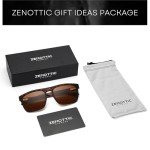 ZENOTTIC Polarized Square Sunglasses for Men