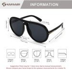Karsaer Retro Oversized Aviator Sunglasses K7132