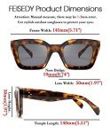 FEISEDY Women’s Thick Square UV400 Sunglasses