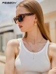 FEISEDY Women’s Thick Square UV400 Sunglasses
