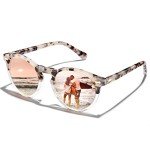 CARFIA Women's Retro Polarized Round Sunglasses