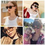FEISEDY Women’s Thick Square UV400 Sunglasses