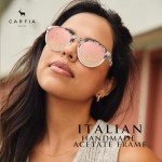 CARFIA Women's Retro Polarized Round Sunglasses