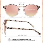 CARFIA Women's Retro Polarized Round Sunglasses