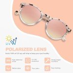CARFIA Women's Retro Polarized Round Sunglasses