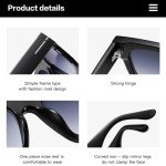 NIDOVIX Retro 70s Square Sunglasses UV400 Protection