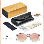 CARFIA Women's Retro Polarized Round Sunglasses