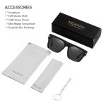 NIDOVIX Retro 70s Square Sunglasses UV400 Protection