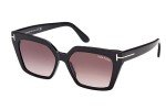 Tom Ford WINONA Shiny Black & Light Violet Sunglasses