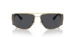 Versace Gold Frame Sunglasses with Dark Grey Lenses