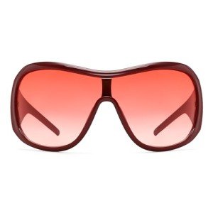 BOTEN Red Oversized Funky Wraparound Sunglasses