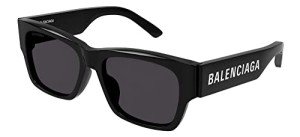 Balenciaga BB0262SA Black/Grey Unisex Sunglasses