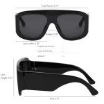 Oversized Trendy Square Aviator Sunglasses for All