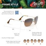 Maui Jim Cliff House Polarized Aviators - Gold/Bronze
