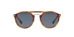 Persol Round Sunglasses, Terra Di Siena/Light Blue