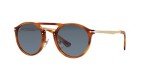 Persol Round Sunglasses, Terra Di Siena/Light Blue