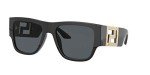 Versace Men's Black Frame Sunglasses, Dark Grey Lenses