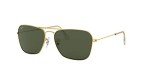 Ray-Ban Caravan Square Sunglasses, Gold/G-15 Green