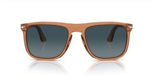 Persol Men's Polarized Aviator Sunglasses - Brown/Blue