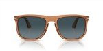 Persol Men's Polarized Aviator Sunglasses - Brown/Blue