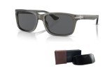 Persol PO3048S Grey Rectangle Sunglasses for Men