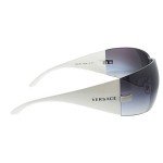 Versace Silver Shield Sunglasses with Grey Lenses