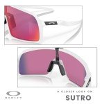 Oakley Sutro Matte White Rectangular Sunglasses Bundle