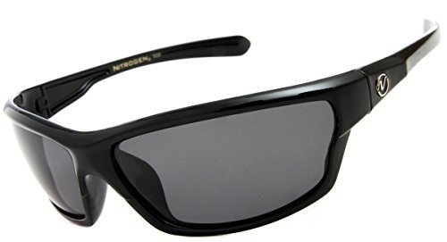 Nitrogen Men's Black Polarized Sports Sunglasses