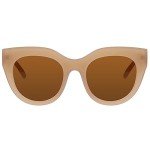 Mosanana Trendy Oversized Round Cat Eye Sunglasses