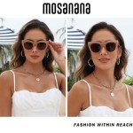 Mosanana Trendy Oversized Round Cat Eye Sunglasses