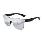Trendy Rimless Mirrored Designer Sunglasses B4114