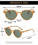 Vintage Round Polarized Sunglasses for Men and Women