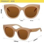 Mosanana Trendy Oversized Round Cat Eye Sunglasses