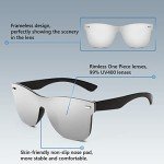 Trendy Rimless Mirrored Designer Sunglasses B4114
