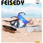 FEISEDY Polarized Oversized Square Sunglasses for Sports