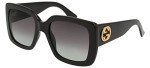 Gucci GG0141SN Black/Gold Square Sunglasses 53mm