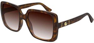 Gucci Havana/Gold Square Sunglasses GG0632S