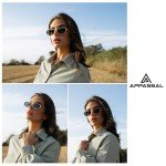 Stylish Retro Oval Hexagonal Sunglasses in Gold/Grey