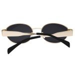 Trendy Retro Oval Sunglasses for Women - Gold